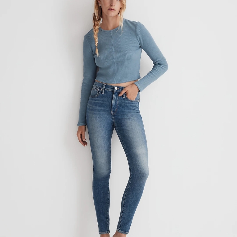 Madewell 10" high rise skinny jeans in cayer wash